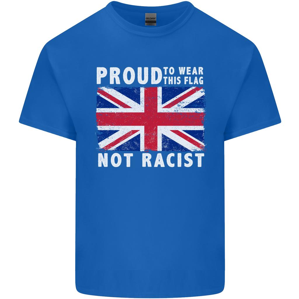 Proud to Wear Flag Not Racist Union Jack Unisexs Light Cotton TShirt