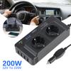 DC To AC Accessories Cigarette Lighter Car 200W Inverter AC EU Socket 400W Peak Power 12V To 220V Auto Mounted Inverter 4 USB