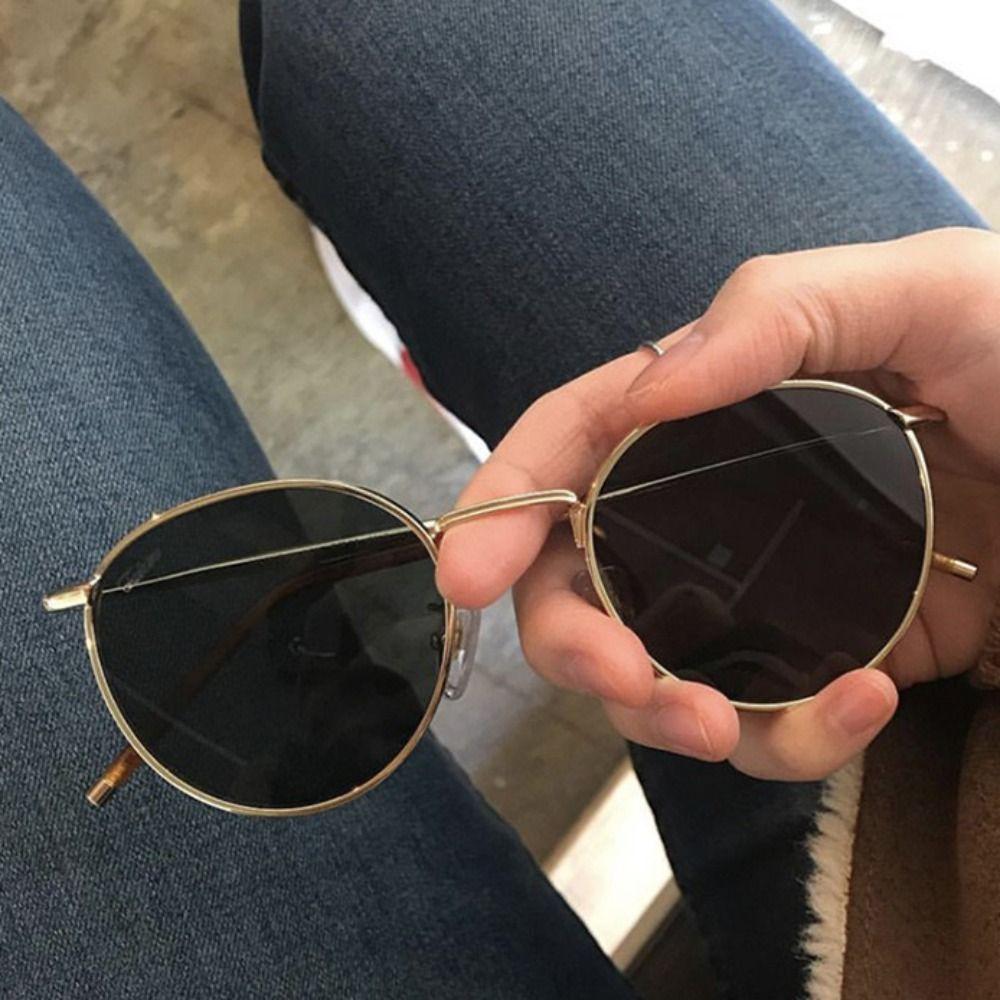 UV Protection Ins Sunglasses Trend Vintage Eyewear Cool Round Frame Sunglasses  Outdoor