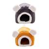 Plush Hamster House with Bear Ears Winter Warm Guinea Pig Rat Chinchilla Rabbit Parrot Squirrels Bed Nest Small Pet Cave Bed Sleeping Nest