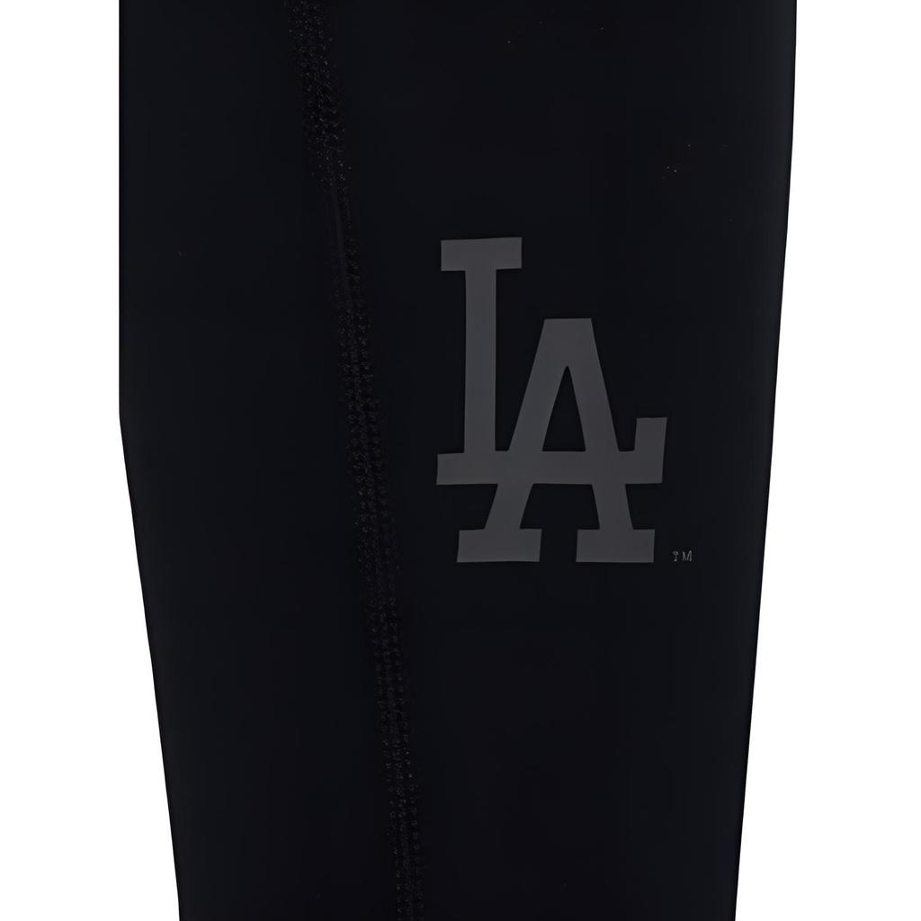 MLB Solid Color Slim Fit Fleece Leggings Nine-Point Fitness Sports Pants Women bottoms Black 3FLGB0326-07BKS