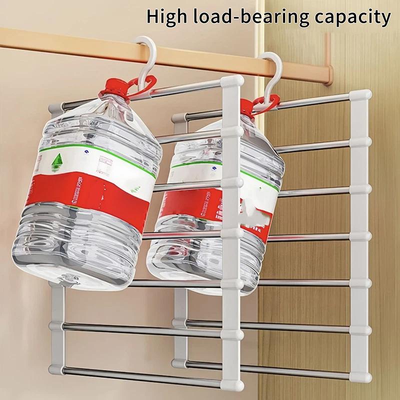 Foldable Multi-Tier Trouser Rack Wardrobe Storage Organizer Space Saving Hanger For Home Bedroom Closet And Retail Display