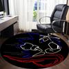 1pc Sonic Neon Sign Office Round Area Rug, Indoor Mat Suitable For Office,Bedroom Living Room Home Decor, Room Deco a0926056