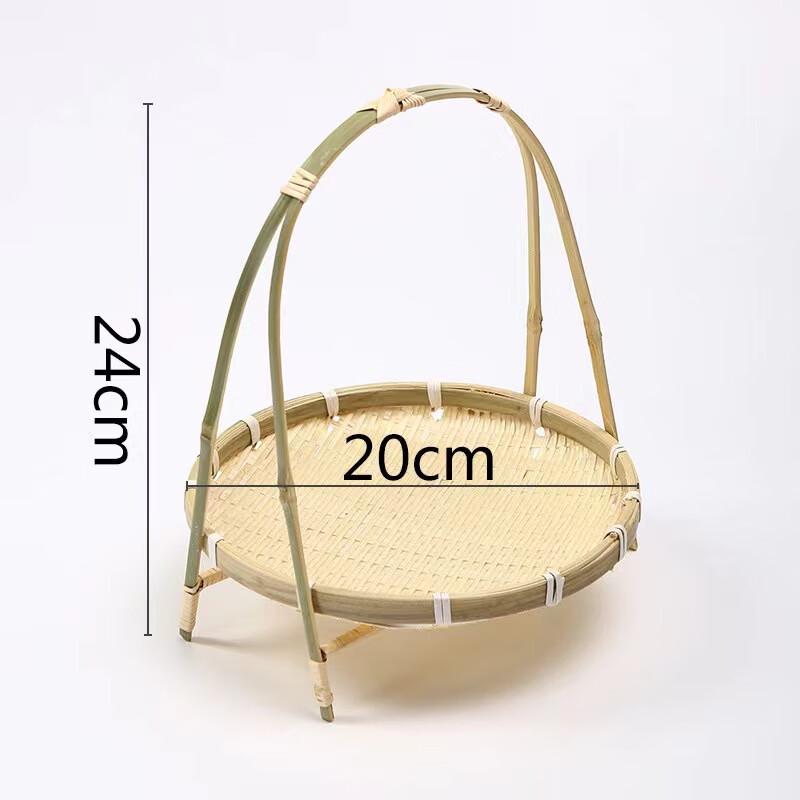 Handwoven Bamboo Snack & Tea Basket Single Layer