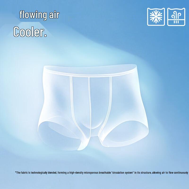 MiiOW Men's Ice Silk Antibacterial Boxer Briefs