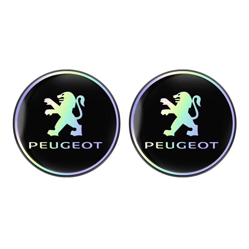 2Pcs Car Emblem Water Cup Pad Color Insulated Coasters Mat For Peugeot 206 307 308 3008 207 208 407 408 4008 508 2008 5008 301