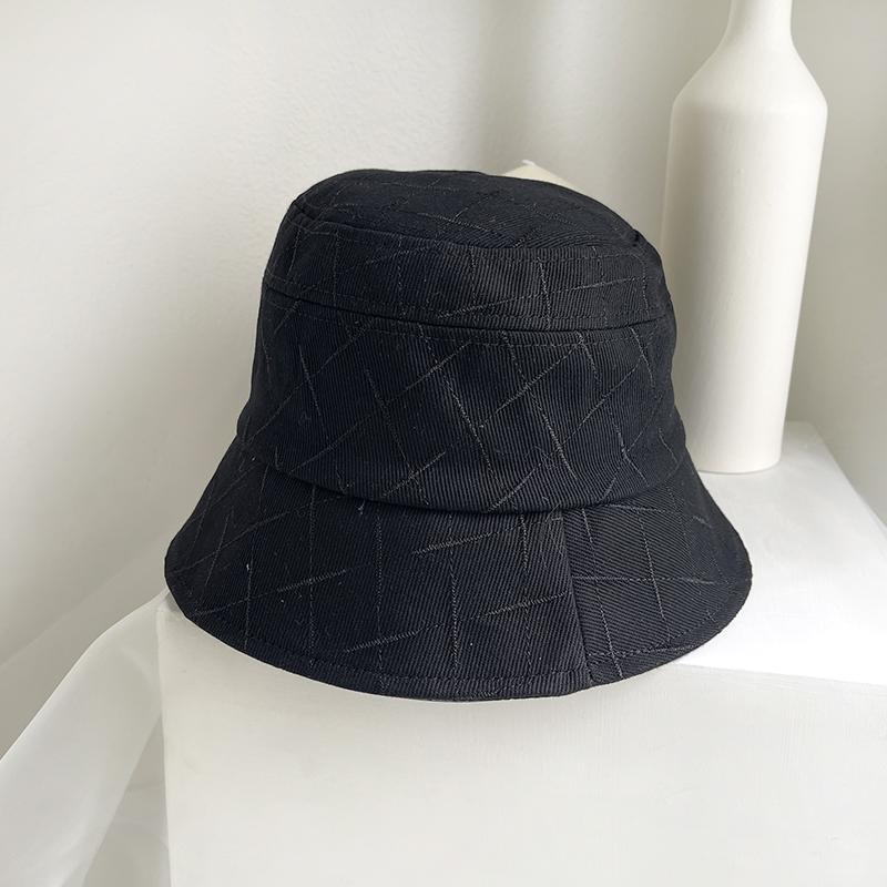 Simple line bucket hat women's spring and summer light and casual face small sunshade sun hat basin hat tide