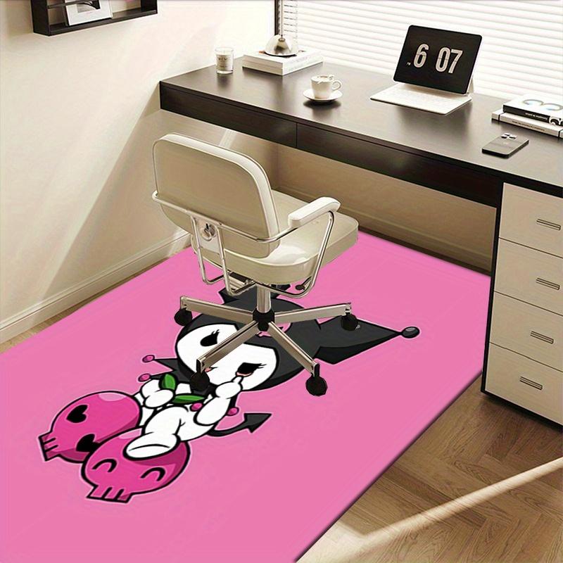 Office Rug Kuromi, Jester Anti-Slip Rug, Machine Washable for Living Room, Bedroom, Office, Multiple Sizes, Bedroom Mat, Decorative Mat, Durable Mat,
