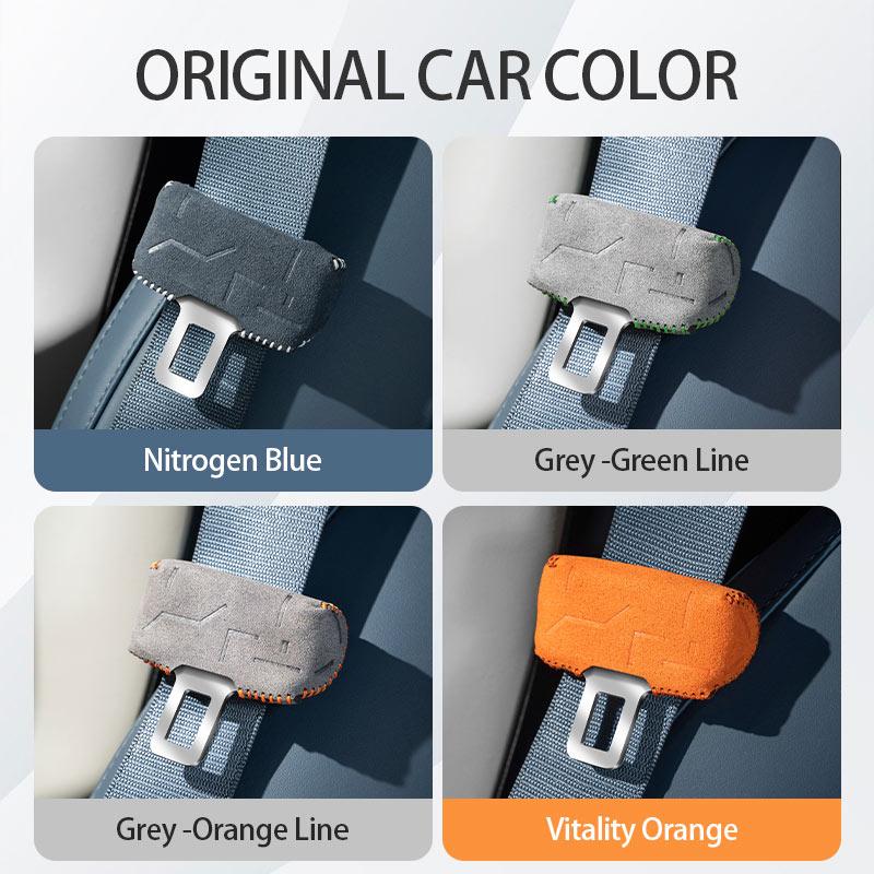 2pcs Car Seatbelt Buckle Cover For ZEEKR 001 007 X 2025 2025 2025 Suede Seat Belt Buckle Protective Cover Interior Accessories