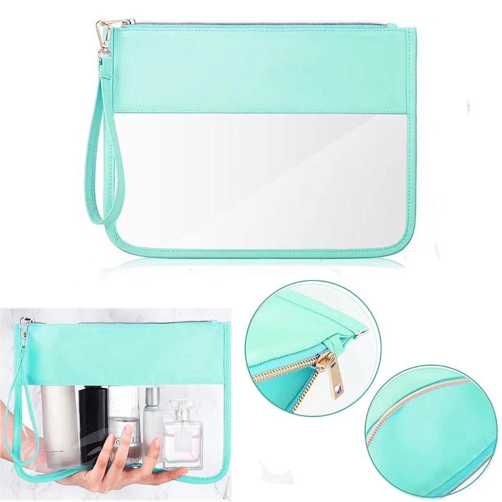

Large Capacity Clear Cosmetic Bag PVC Makeup Organizer Multifunctional Traveling Toiletry Bag
