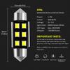 AUXLIGHT 6418 6411 DE3425 C5W DE3423 36MM 1.42”Festoon Canbus Error Free LED Interior Light Bulbs 6000K Xenon White, Super Bright 6SMD Chips for