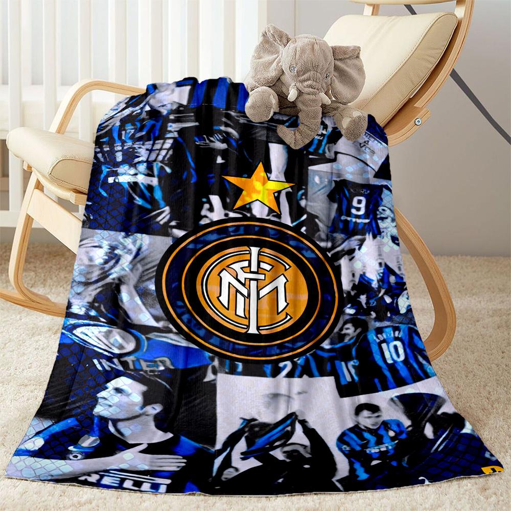 Inter Milan Blanket Durable Comfort Suitable For Bedding Chair Bed Four Seasons Multipurpose Warmthful Decor Perfect Gift For Relatives And Friends