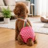 Polka Dot Adjustable Dog Physiological Pants Breathable Washable Dog Heat Pants Soft Leakproof Dog Diaper Indoor