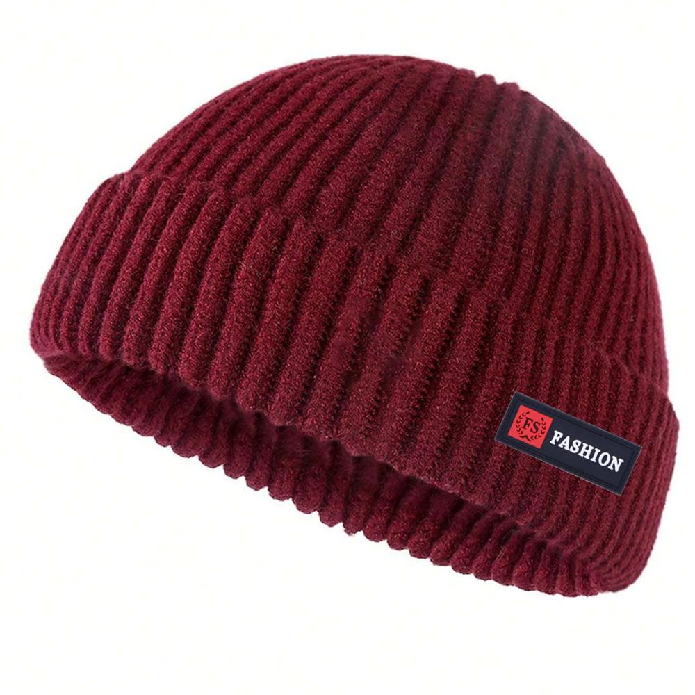 1pc Men Beanies Skullcap Street Style Hip Hop Brimless Baggy Melon Cap Cuff Fisherman Beanies Hats Winter Warm Knitted Bonnet
