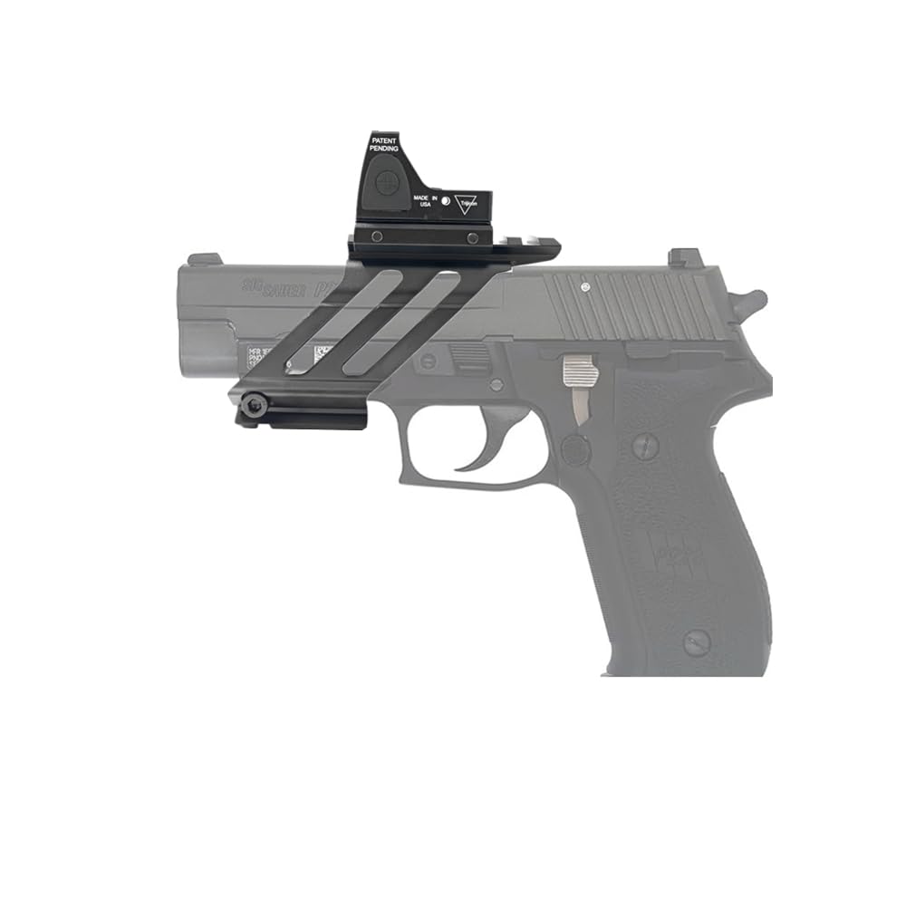 APLUSGEAR Universal Handgun Combination Set, RMR-Type Replica Side-Operated Reflex Red Dot Sight and Mounting Base [Parallel Import]