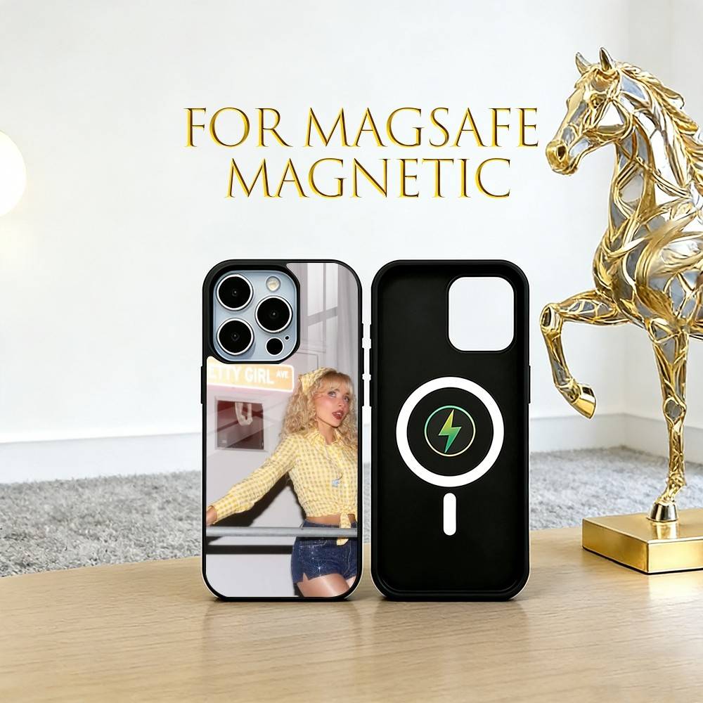 Pop singer Sabrina Carpenter Phone Case For iPhone17,16,15,14,13,12,11 Plus,Pro Magnetic with Magsafe Wireless Charging