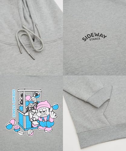 IMPROVES SIDEWAYSTANCE Men's Pullover Fleece Hoodie, Black, 70175