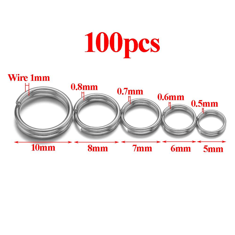 50-100pcs Stainless Steel 5-10mm Open Jump Rings Double Loops Gold Color Split Rings Connectors for DIY Jewelry Making Supplies