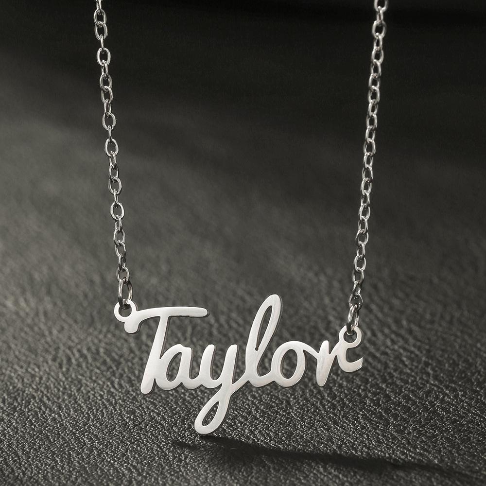 18K Gold Plated Stainless Steel Custom Letter Necklace - Personalized DIY Name Clavicle Chain