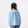 Xiaoyiman Girls' Pure Cotton Double Lapel Shirt