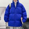 Winter New Stand-up Collar Simple Sports Thickened Warm Cotton Clothes Solid Color Couple Loose Trend Cotton Coat
