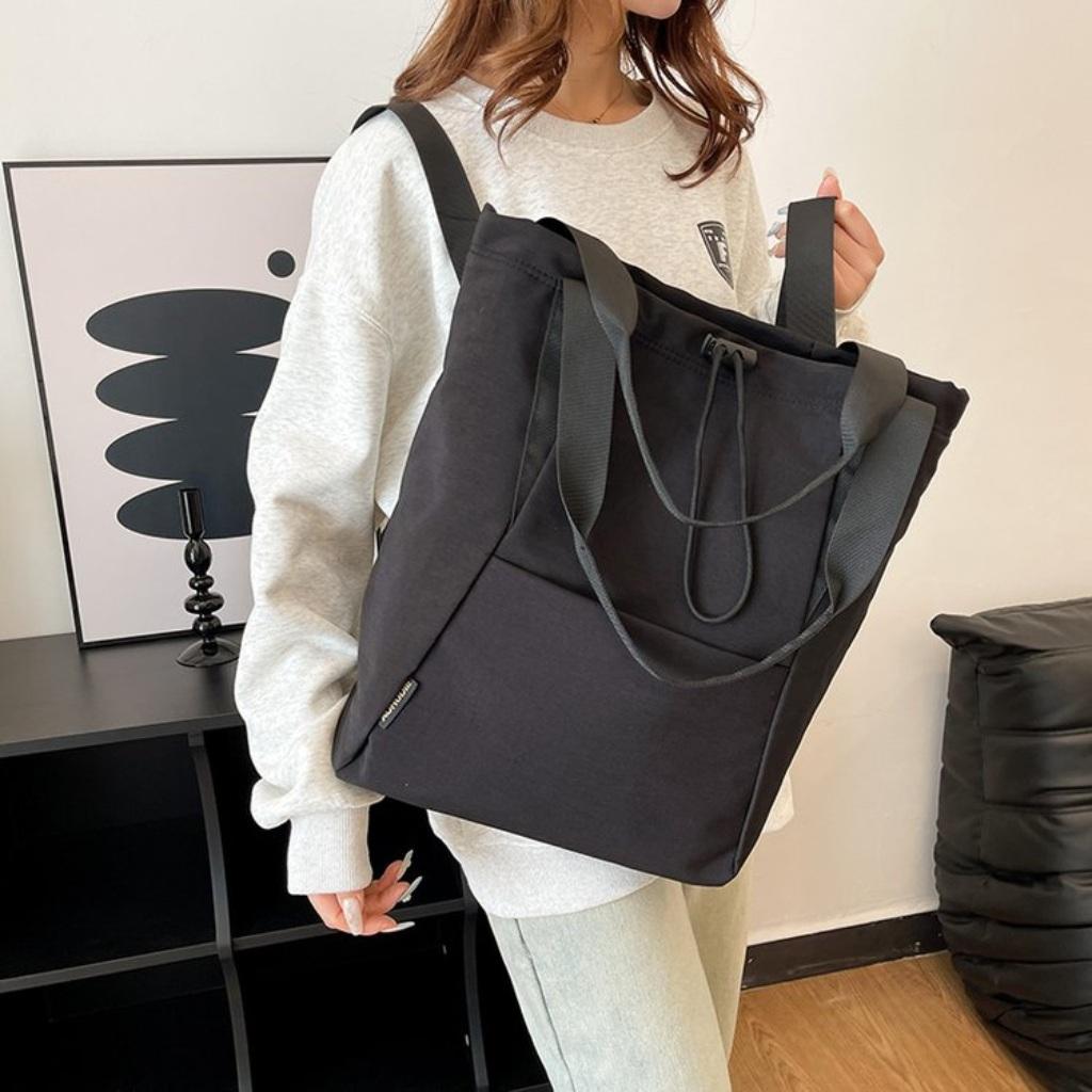 Backpack Women Nylon Drawstring Portable Daily Commute