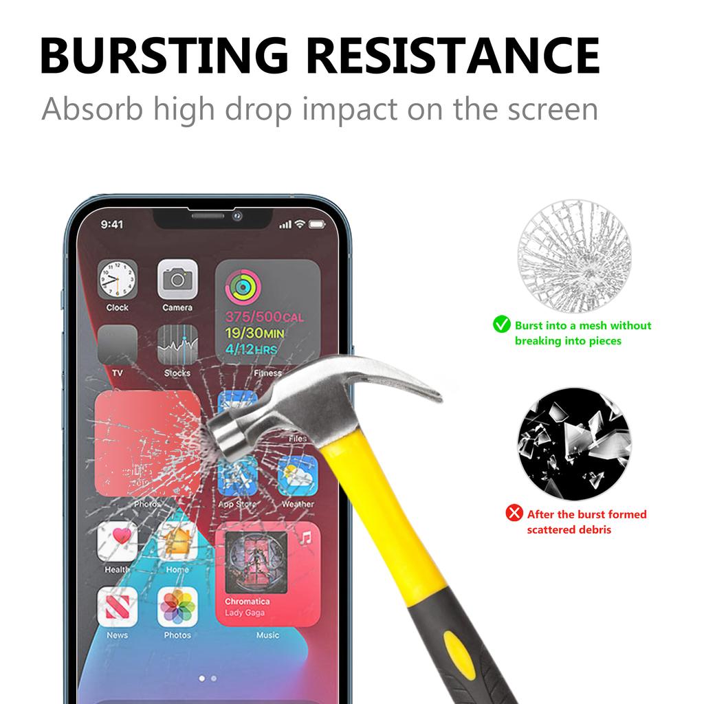 For iPhone 13/13 Pro/14 High Transparency 0.3mm Arc Edge Tempered Glass Screen Protector Film