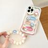 Cute Cartoon 3d Bear Rabbit Flower Rainbow Bead Bracelet Soft Case For Iphone 14 12 11 13 Pro Xr X Xs Max Protective Back Cover