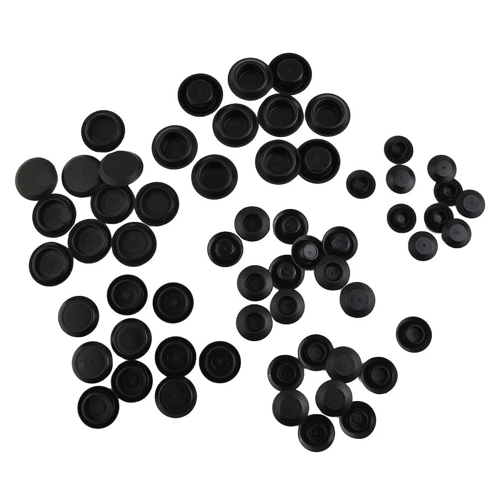60 Pezzi Tappi Foro Neri in Plastica per Montaggio a Filo per Auto Assortimento per Lamiera Carrozzeria Auto 1/2" 3/4" 3/8" 7/8" Modanature Esterne