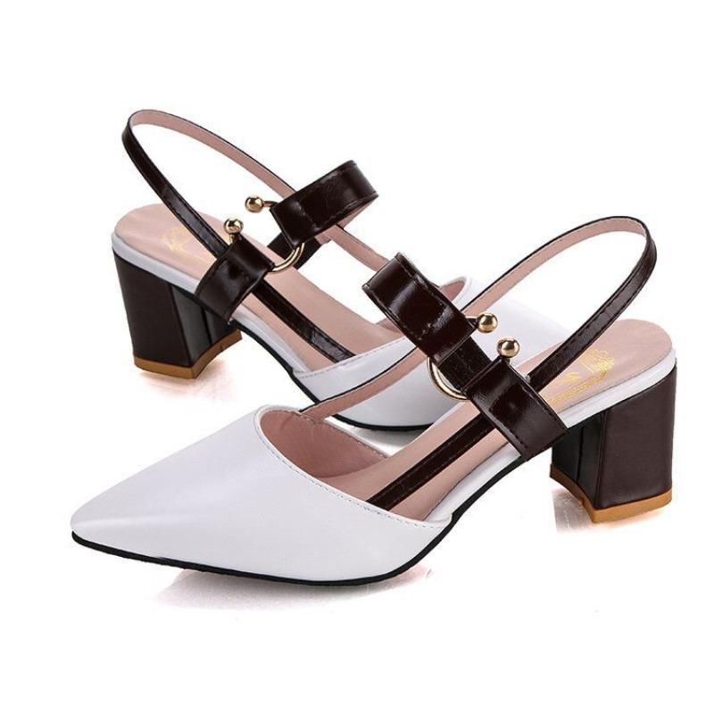 Fashion High Heels Sandals Women Pointed Toe Heeled Shoes Designer 2025 Trend New Summer Slippers Brand Party Woman Chunky Pumps Mujer