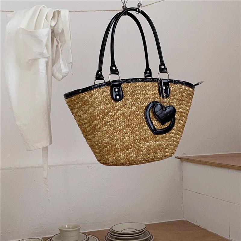 

Handmade Women s Shoulder Bag Large Capacity Handbags Bohemian Summer Straw Beach Bag Female Shopper Basket Woven Tote Bags