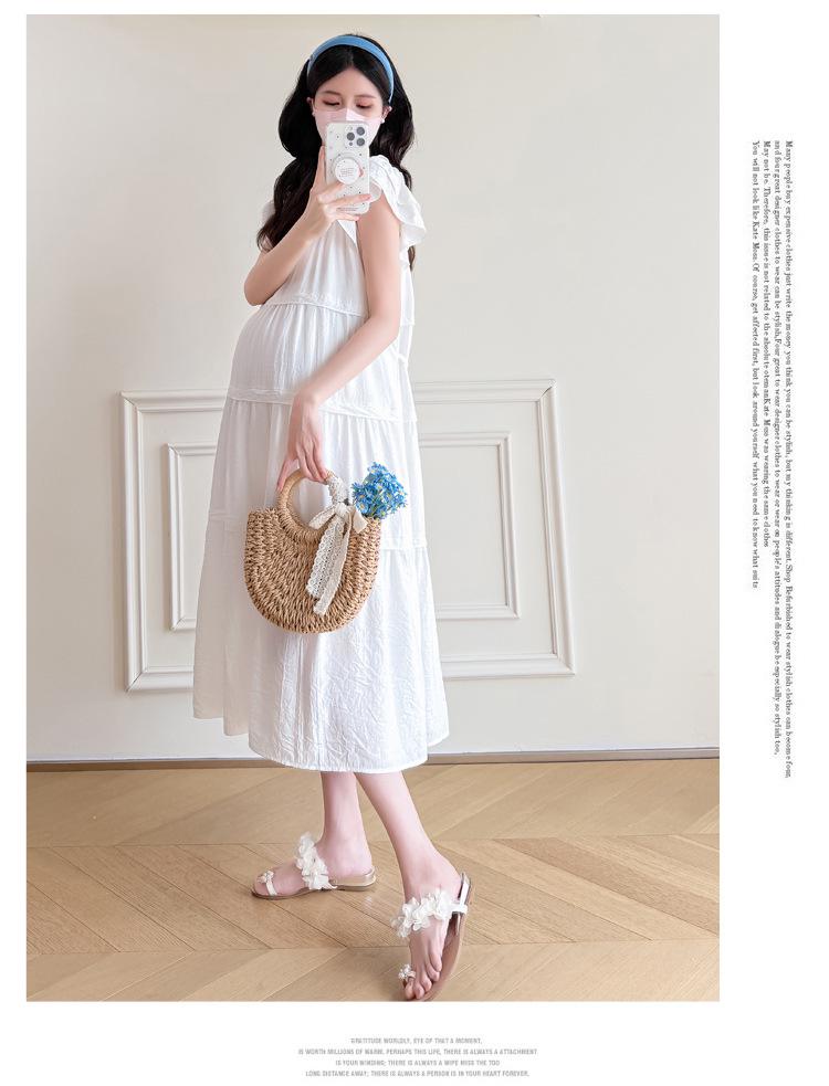 2026 Stylish Mid-length Loose Maternity Summer Dress for Trendy Moms