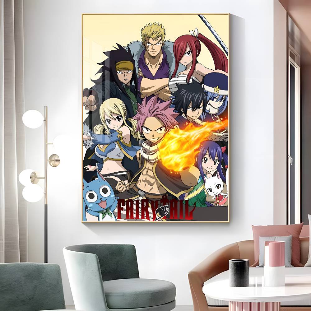 1pc Anime Fairy Tail Poster Sticker Print Waterproof Wall Art For Living Room Bedroom Home Decor
