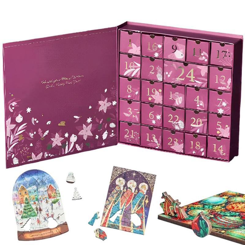 24 Days Of Christmas Puzzles Advent Calendar  Countdown Calendar Jigsaw For Adult Holiday Puzzle For Men Women And Kids