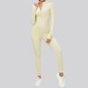Women's Euro-American Zip Long Sleeve Yoga Set: High-Intensity Dance & Fitness Jumpsuit