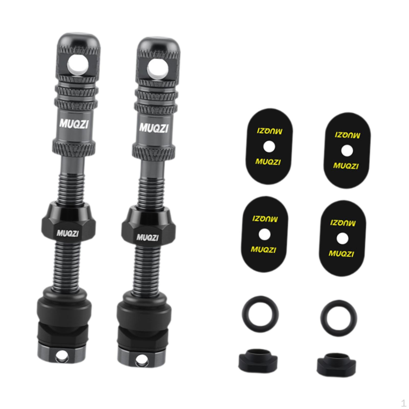 

2 Pieces Presta Tubeless Valve with Core Removal Tool, Quick Installation for Mountain Bike Gray