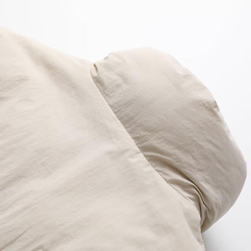 2024 Winter Women's European & American Style Patchwork Long Sleeve Cotton-Padded Jacket