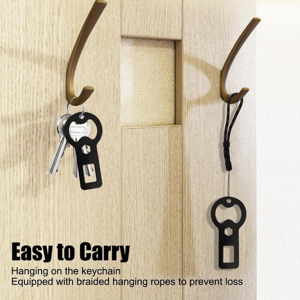 2 Pcs Bottle Opener With - Coating, Portable Stamped Steel Bottle Opener, Beer Bottle Cap Opener Keychain For Bartender, Bar, Kitchen, Outdoor, Etc.