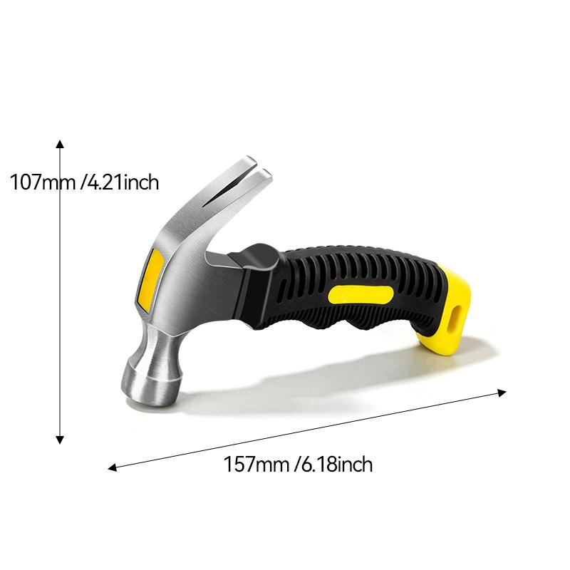 Multifunctional Mini Claw Hammer Engineering Handle Lightweight Portable Carpentry Window Breaking Hand Tools Home