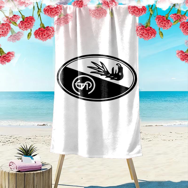 SC Freiburg Print Beach Towel, Large Soft Quick Dry Towel for Beach Camping Swimming