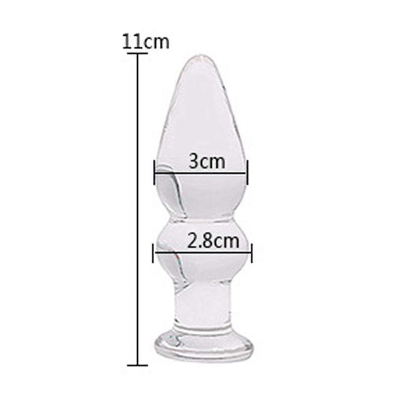 Glass Crystal Head Plug Female Adult Products