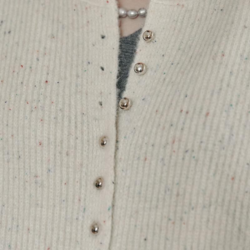 MAXZA Cardigan Bouton Haricot Col Rond Zd11qd022na