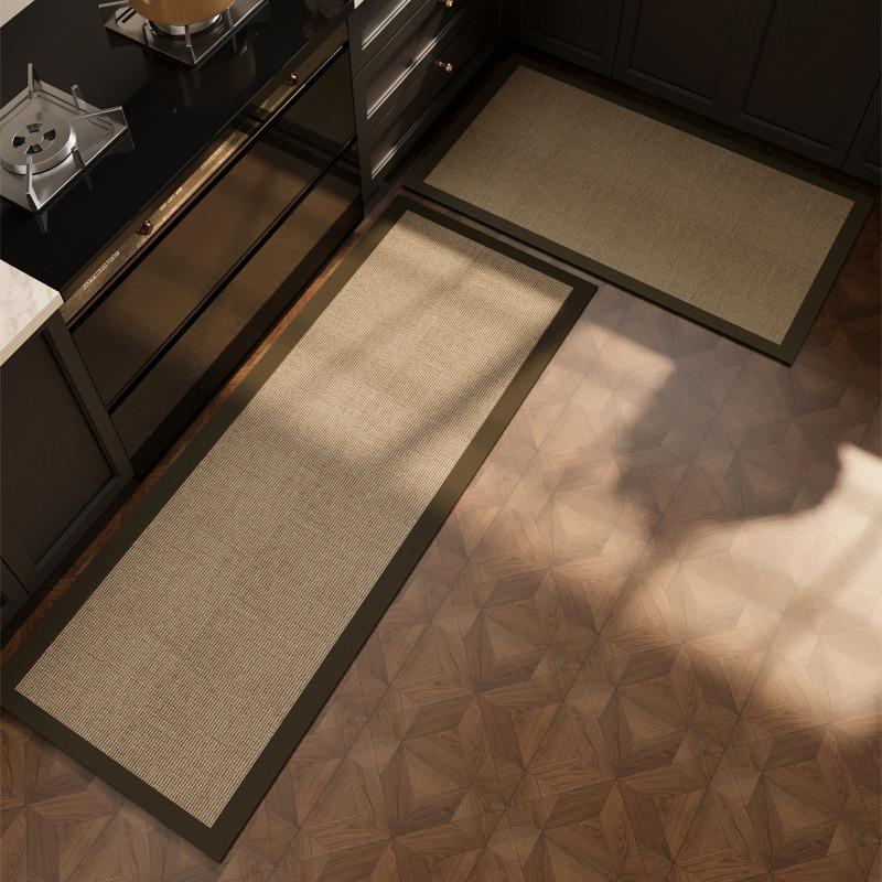 

Кухонный коврик ПВХ Водонепроницаемый Кожаный ковер Грязеотталкивающие Ковры Длинные коврики для ног Нескользящий Маслостойкий Современный Домашний Декор Ковер 1pc 50x80cm
