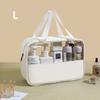 Women PU Cosmetic Storage Bag Portable Travel Wash Bag Fitness Large Capacity Cosmetic Organizer Waterproof Transparent PVC