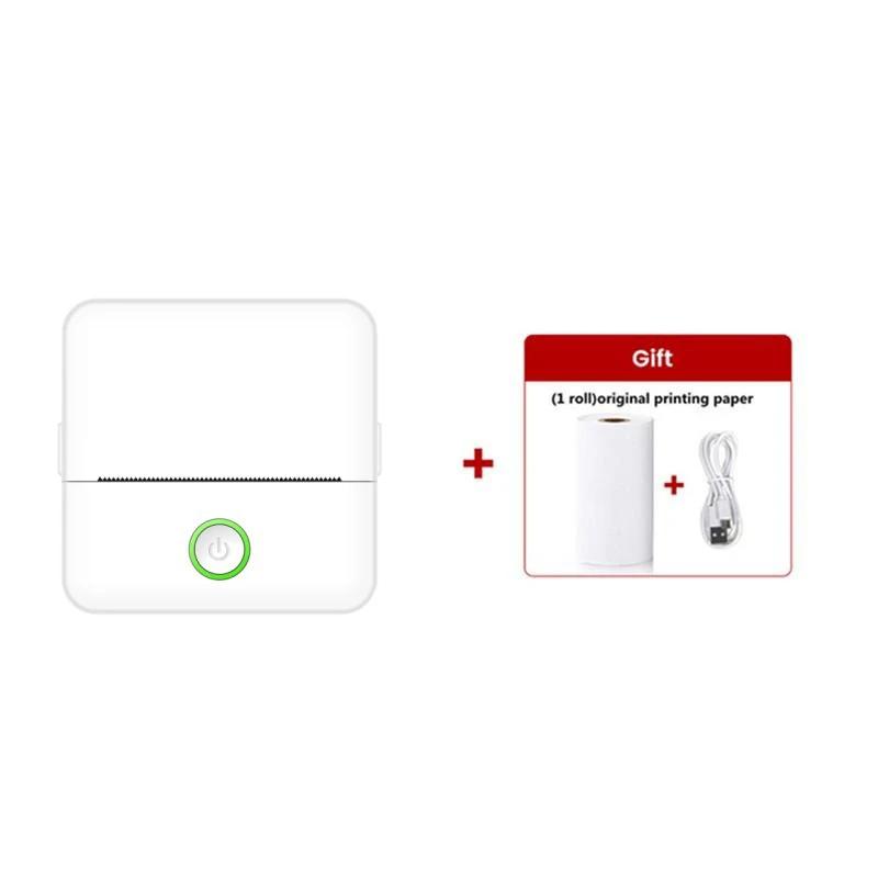 Portable Mini Printer Wireless Thermal Pocket Printers Self-Adhesive Paper for DIY Diary Stickers Quick Printing Conveniently