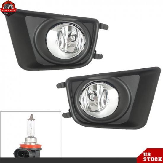 For 2012-2015 Toyota Tacoma Fog Lights Lamps w/Cover Bulbs Right&Left Side