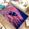 3D Seabed Underwater World Dolphin Turtle Area Rug,Carpet Rug for Living Room Bedroom Sofa Doormat,kids Play Non-slip Floor Mat