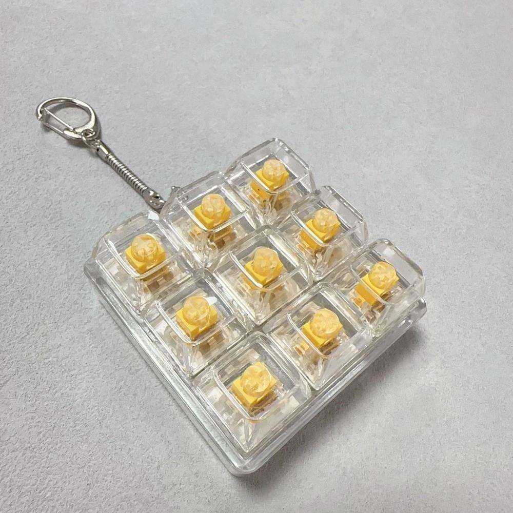 Relaxing DIY Keyboard Fidget Keychain Keys Button Relief Stress Finger Keyboard Cap Pass The Time Keycap Clicker Toy Adult