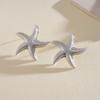Zinc Zinc Alloy Starfish Stud Earrings Geometric Korean Style Earrings Funny Starfish Ear Studs  Ladies
