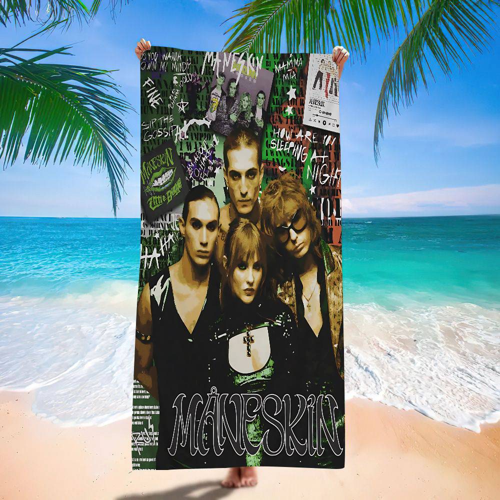 M-Maneskin D-Damiano David Band Big Microfiber Beach Towels Quick Dry Towel Sand Beach Towels Pool Towel For Travel Pool Yoga